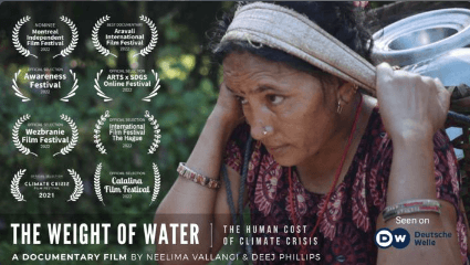 Poster image for the film The Weight of Water: The Human Cost of Climate Crisis